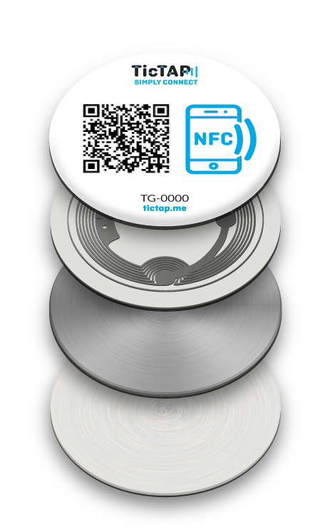 Etiqueta inteligente TicTAP con NFC y QR